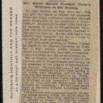 Blatch, Harriot Stanton, Letter to editor re. cemetery rally. New York Morning Sun (15 June 1908)