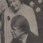 Hazel Hunkins Hallinan (Class of 1913) with President Jimmy Carter at Equal Rights Amendment event. New York Times (27 August 1977)