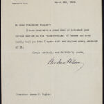 Woodrow Wilson to J.M. Taylor (8 March 1909)